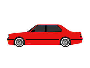 CarDress indoor car cover for BMW E28 side view