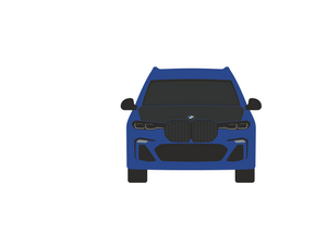 CarDress indoor car cover for BMW M X7 front view