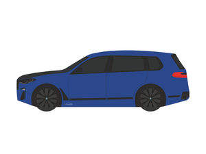 CarDress indoor car cover for BMW M X7 side view