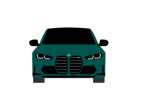 CarDress indoor car cover for BMW M3G80 front view
