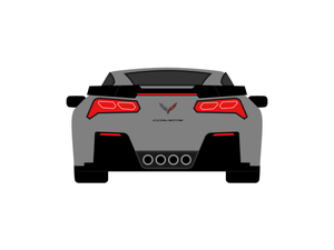 CarDress indoor car cover for Corvette C7 Z6 rear view
