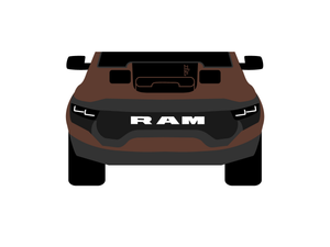 CarDress indoor car cover for Dodge Ram front view