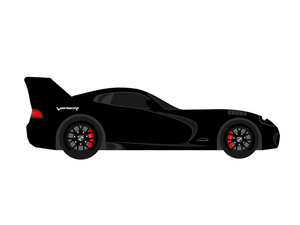 CarDress indoor car cover for Dodge Viper ACR side view