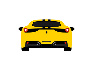 CarDress indoor car cover for Ferrari 458 Speciale rear view