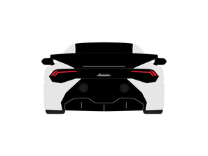 CarDress indoor car cover for Lamborghini Huracan Technica rear view
