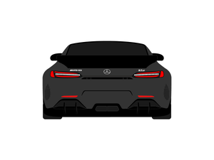 CarDress indoor car cover for Mercedes AMG GTR rear view