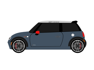 CarDress indoor car cover for Mini Cooper JCW GP side view