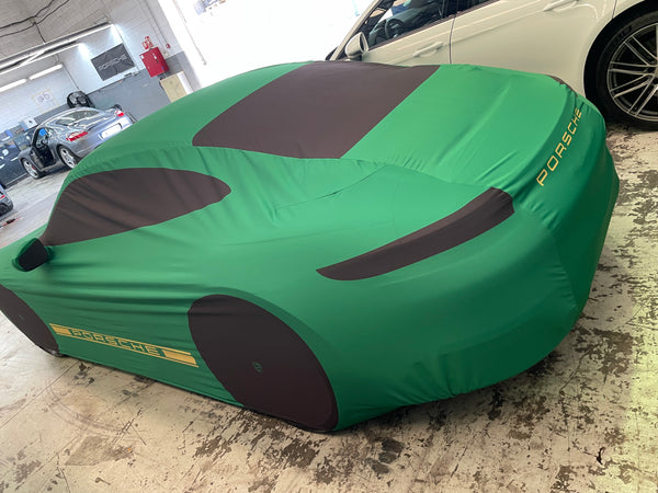porsche bespoke printed cover that replicated the colour of the car